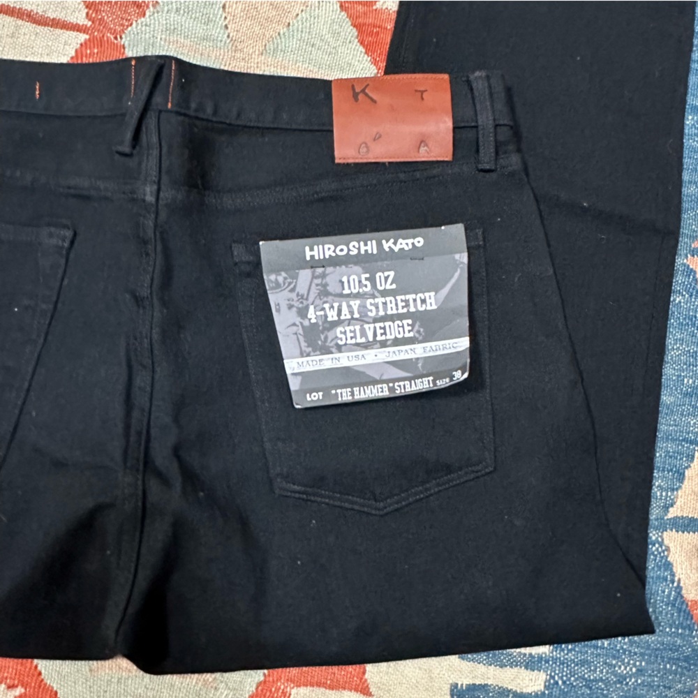 NWT Black - HIROSHI KATO
The Hammer Straight- Night 10.5oz Selvedge 38/28 - Picture 8 of 10